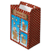 Gingerbread Love Medium Cadeauzakje (Achterkant Gekanteld)