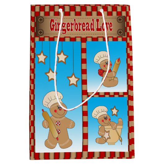 Gingerbread Love Medium Cadeauzakje (Voorkant)