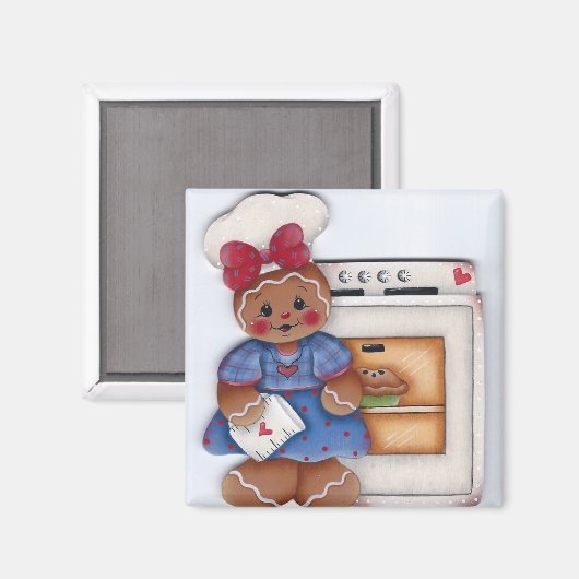 Gingerbread Lovin van de Oven Kitchen Magnet (Voorkant / Achterkant)