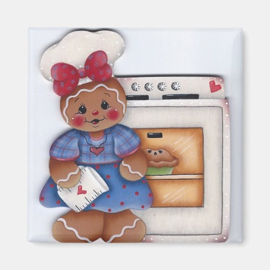 Gingerbread Lovin van de Oven Kitchen Magnet (Voorkant)