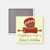 Gingerbread Magnet voor de Feestdagen (Voorkant / Achterkant)