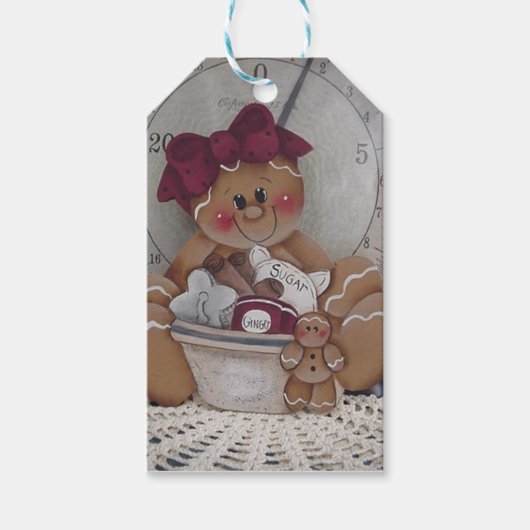 Gingerbread Mama Baking Cookies Cadeau Label Cadeaulabel (Voorkant)