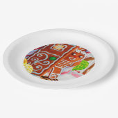 GINGERBREAD MAN 9" Rond Papier Borden Papieren Bordje (Gekanteld)
