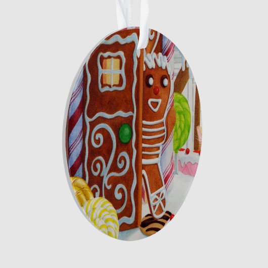 GINGERBREAD MAN Acryl Circle Ornament (voorkant)