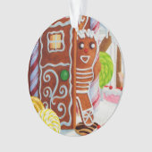 GINGERBREAD MAN Acryl Circle Ornament (voorkant)