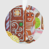 GINGERBREAD MAN Acryl Circle Ornament (voorkant)