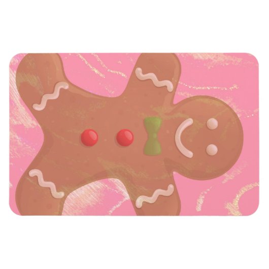 Gingerbread Man Art Magnet Magneet (Horizontaal)