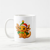 Gingerbread Man Axolotl Santa Hat Christmas Tree Koffiemok (Links)