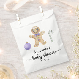 Gingerbread man baby shower bedankzakje