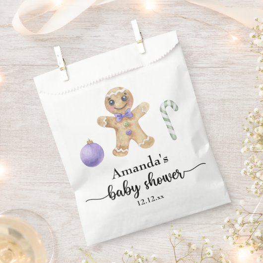 Gingerbread man baby shower bedankzakje (Geknipt)