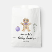 Gingerbread man baby shower bedankzakje (Voorkant)