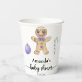 Gingerbread man baby shower papieren bekers (Achterkant)