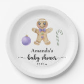 Gingerbread man baby shower papieren bordje (Voorkant)