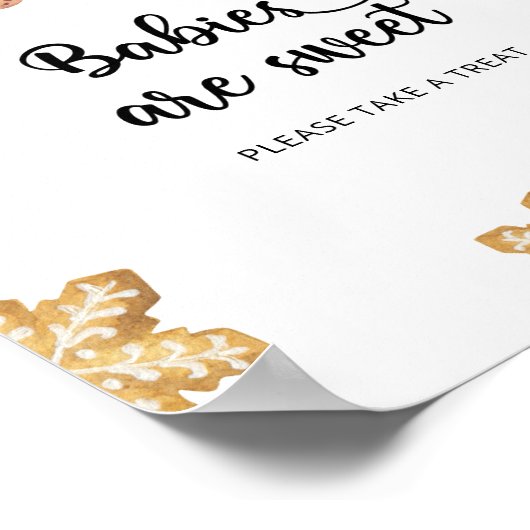 Gingerbread man - baby's zijn zoet poster (Hoek)