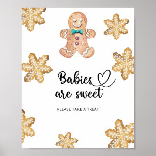 Gingerbread man - baby's zijn zoet poster