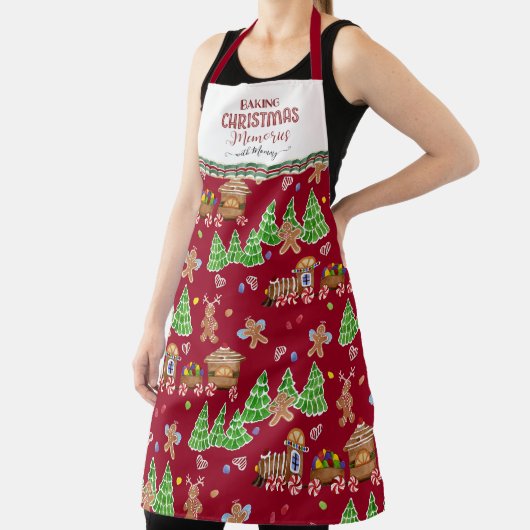 Gingerbread Man Baking Christmas Herinneringen Een Schort (Insitu)