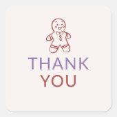 Gingerbread Man Bedankt Holiday Sticker (Voorkant)