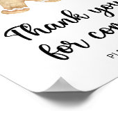 Gingerbread man \ Bedankt voor uw komst Poster (Hoek)