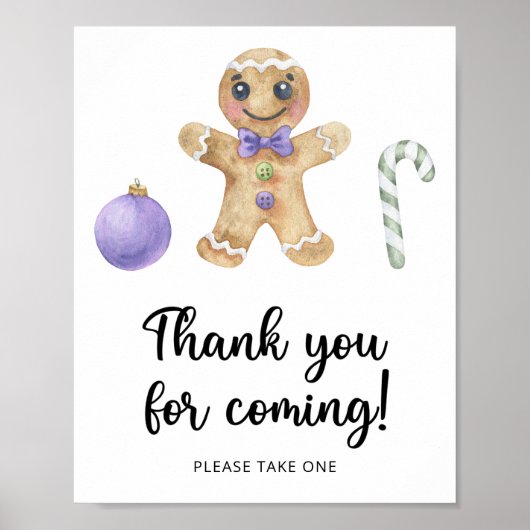 Gingerbread man \ Bedankt voor uw komst Poster (Voorkant)