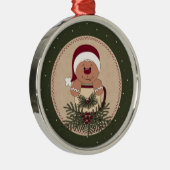 Gingerbread Man Beker Arrangement Metalen Ornament (Rechts)