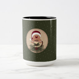 Gingerbread Man Beker Arrangement Tweekleurige Koffiemok