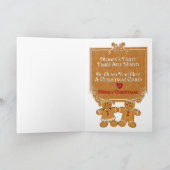 Gingerbread Man "bijt me" Feestdagen Kaart (Binnen)