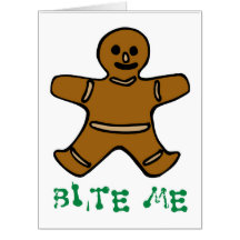 Gingerbread Man 'Bijt Me' Giant Christmas Kaart