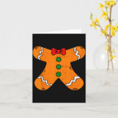 Gingerbread Man Body Costume For Halloween Or Chri Kaart (Gele Bloem)