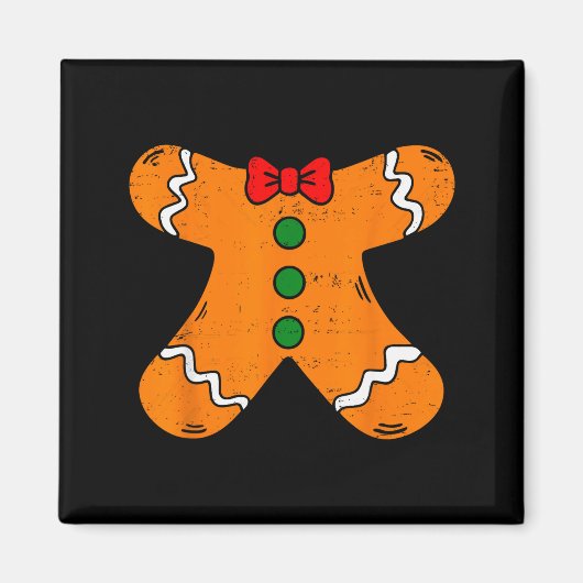 Gingerbread Man Body Costume For Halloween Or Chri Magneet (Voorkant)