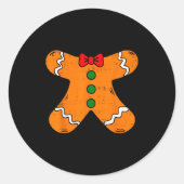 Gingerbread Man Body Costume For Halloween Or Chri Ronde Sticker (Voorkant)