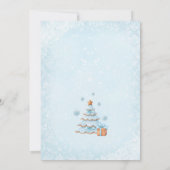 Gingerbread Man Boy Blue Christmas Baby shower Kaart (Achterkant)