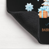 Gingerbread Man Boy Blue Christmas Baby Shower Muismat (Hoek)