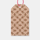 Gingerbread Man Bruine Kerst Cadeaulabel (Achterkant)