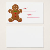 Gingerbread man Cadeau Label Visitekaartjes (Voorkant /achterkant)