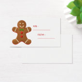 Gingerbread man Cadeau Label Visitekaartjes (Bureau)