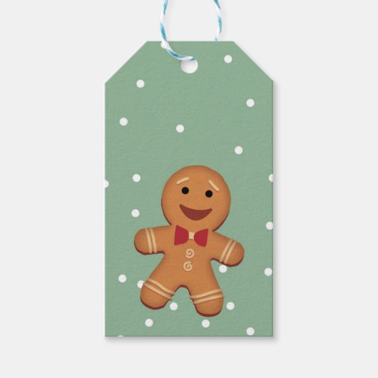 Gingerbread Man Cadeau labels Cadeaulabel (Voorkant)