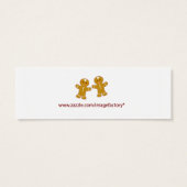 Gingerbread Man Cadeau Labels Mini Visitekaartjes (Achterkant)