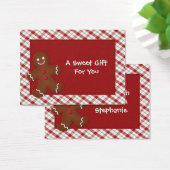 Gingerbread Man Cadeau Labels Visitekaartje (Bureau)