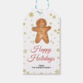 Gingerbread Man Cadeaubijslabbetjes | Feestelijke Cadeaulabel (Voorkant)