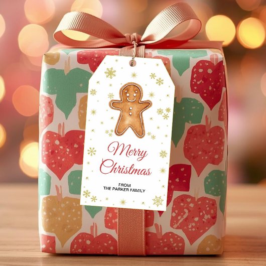 Gingerbread Man Cadeautags | Feestelijk verpakking Cadeaulabel