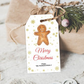 Gingerbread Man Cadeautags | Feestelijk verpakking Cadeaulabel