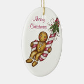 Gingerbread Man Candy Cane Ornament (Rechts)