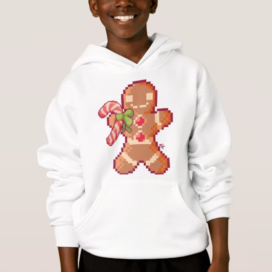 GingerBread man, candy cane, Pixel Art (Voorkant)