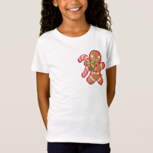 GingerBread man, candy cane, Pixel Art  T-shirt
