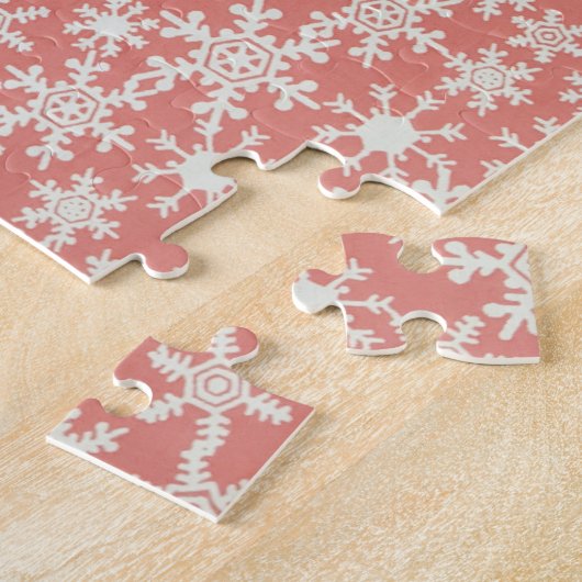 Gingerbread Man Candy Cane Snowflake Puzzle Art Legpuzzel (Zijkant)