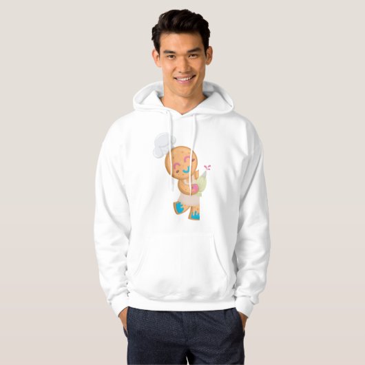 Gingerbread Man Chef Hoodie (Voorkant volledig)