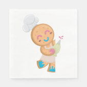 Gingerbread Man Chef met Spuitzak Servet (Voorkant)