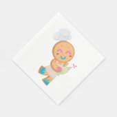 Gingerbread Man Chef met Spuitzak Servet (Hoek)