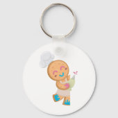 Gingerbread Man Chef met spuitzak Sleutelhanger (Achterkant)