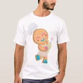Gingerbread Man Chef met spuitzak T-shirt (Voorkant)